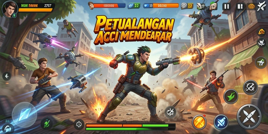 Screenshot gameplay <strong>2757</strong> menampilkan aksi mendebarkan di berbagai lokasi.