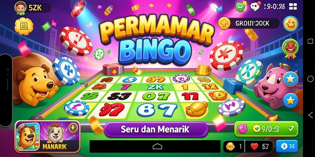 Tampilan menarik dari gameplay Bingo di 5ZK dengan banyak interaksi.