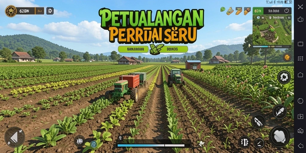 Screenshot gameplay 62IDN menampilkan aktivitas bertani yang seru.