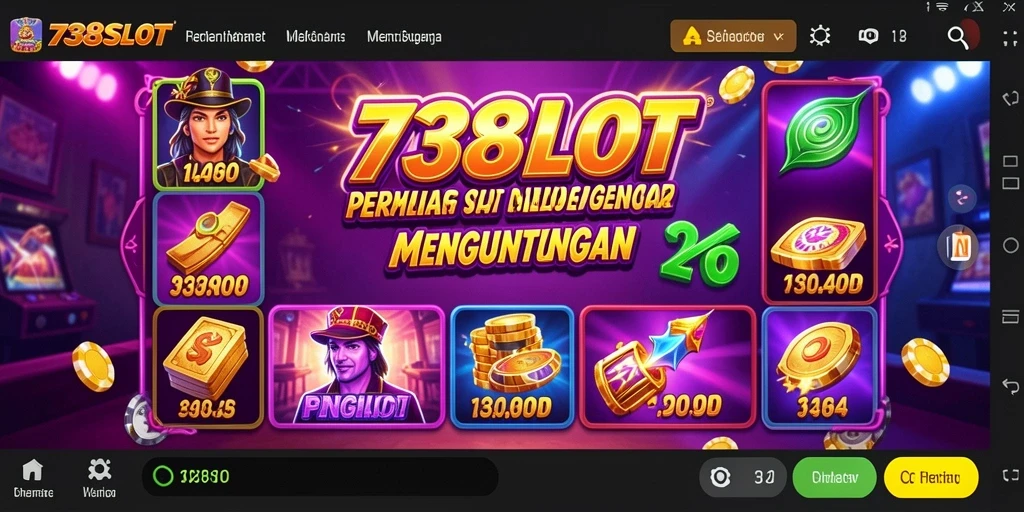 Tampilan gameplay menarik dari 738SLOT dengan berbagai fitur slot.