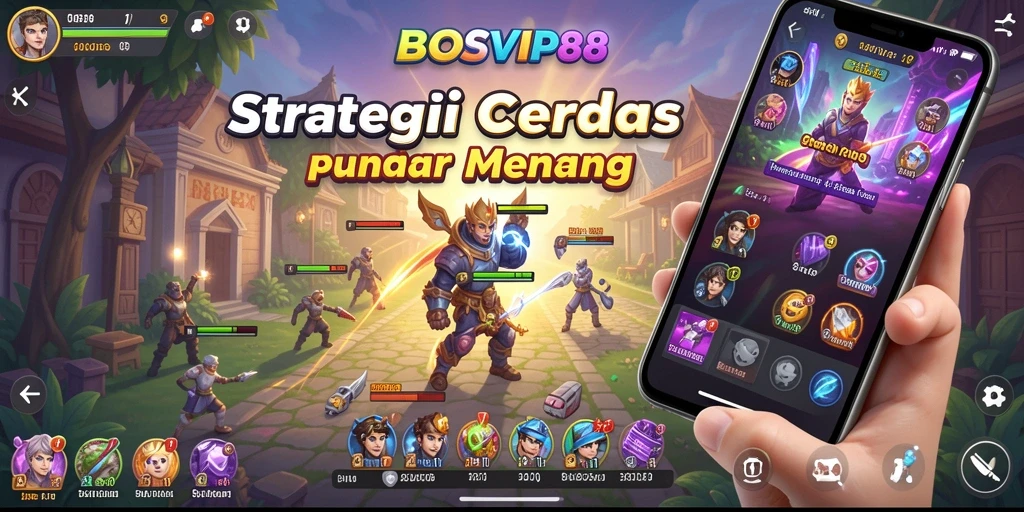 Tangkapan layar menggambarkan keberanian dan strategi dalam gameplay BOSVIP88.