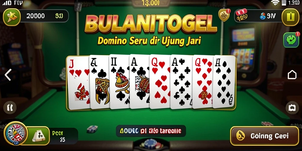 Tampilan seru gameplay BULANTOGEL dengan domino klasik.