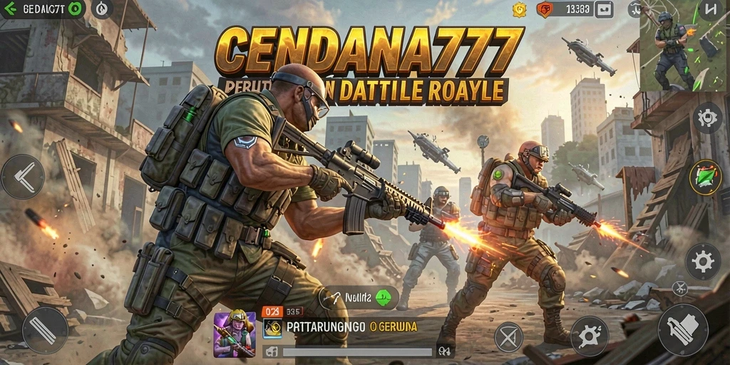 Gameplay seru CENDANA777 dengan grafis yang memukau dan aksi Battle Royale.