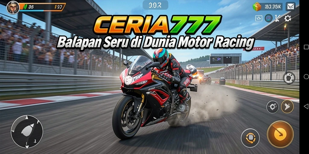 Gameplay seru dalam balapan motor yang menegangkan.