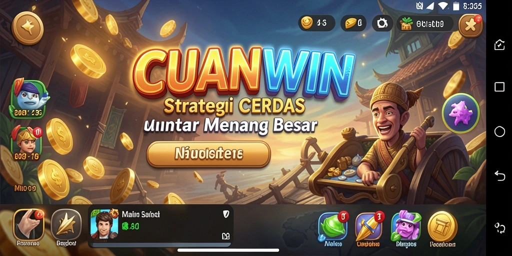 Tampilan dinamis gameplay strategi dalam CUANWIN.