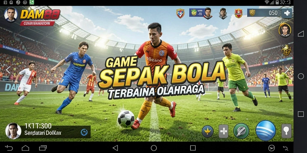 Tampilan gameplay DAM88 yang seru dalam pertarungan sepak bola.