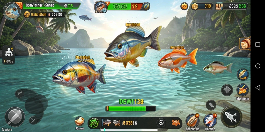 Gameplay seru dalam DEWI138 Tembak Ikan dengan berbagai ikan berharga.