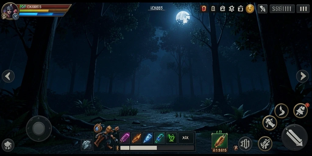 Tampilan gameplay menyeramkan dari HOKI8815 yang menegangkan.