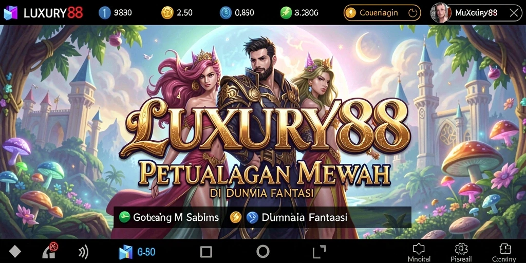 Tampilan gameplay LUXURY88 yang penuh warna dan seru.
