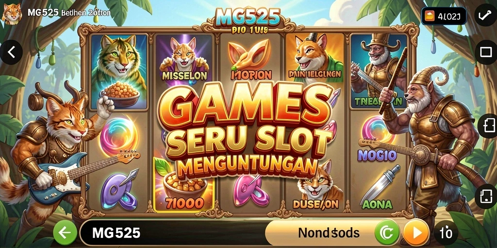 Screenshot gameplay MG525 yang menampilkan fitur menarik game Slot.