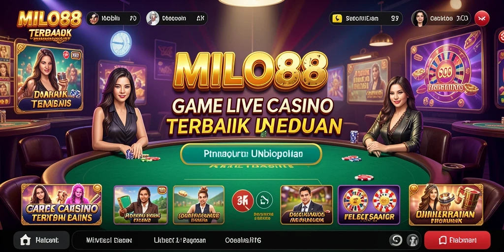 Screenshot gameplay MILO88 menampilkan dealer langsung yang profesional.
