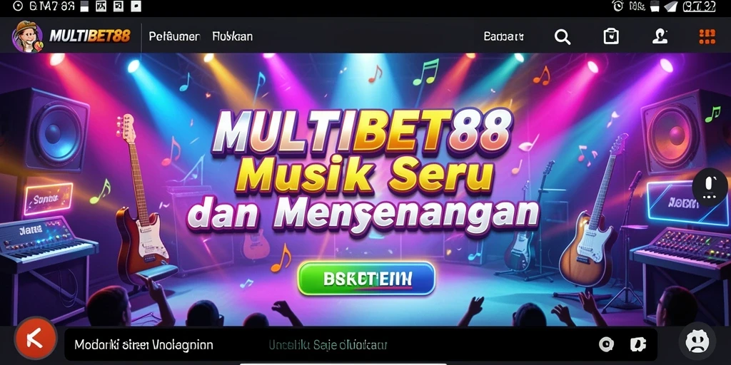 Tampilan menarik dari gameplay MULTIBET88 yang penuh musik.