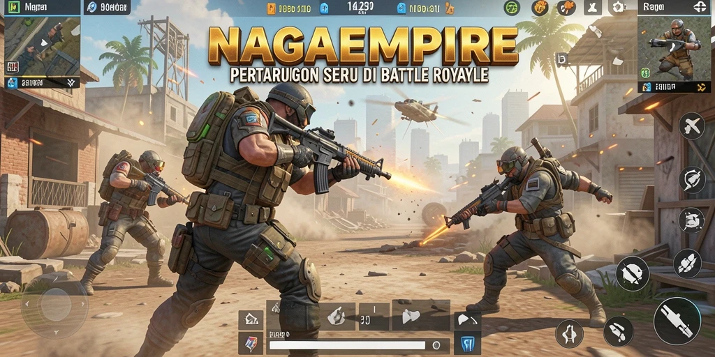 Gameplay intens dan seru dalam NAGAEMPIRE Battle Royale.
