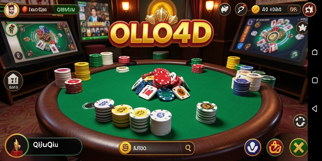 Screenshot gameplay OLLO4D menampilkan aksi kompetitif QiuQiu.