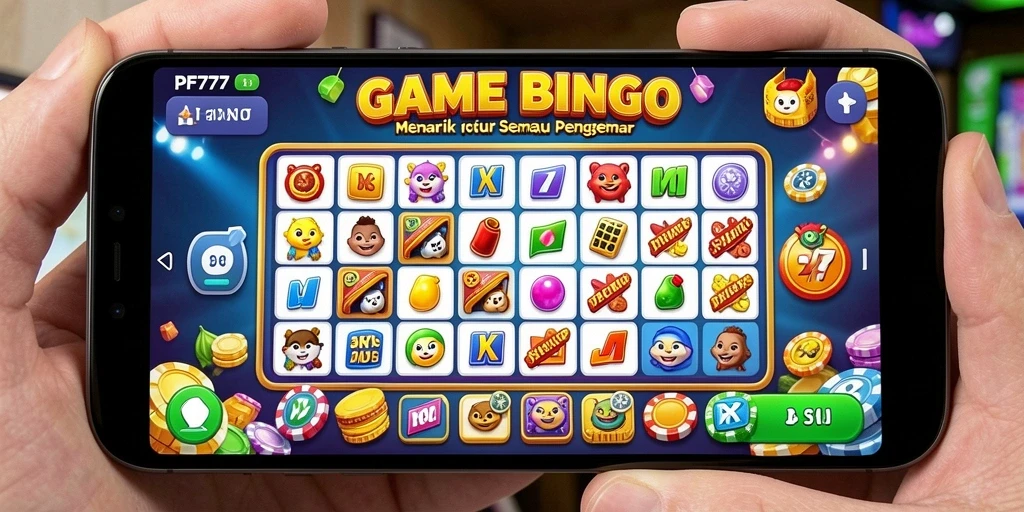 Tampilan utama PF777 dengan gameplay Bingo yang seru.