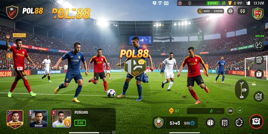 Screenshot POL88 menunjukkan aksi sepak bola yang mendebarkan.