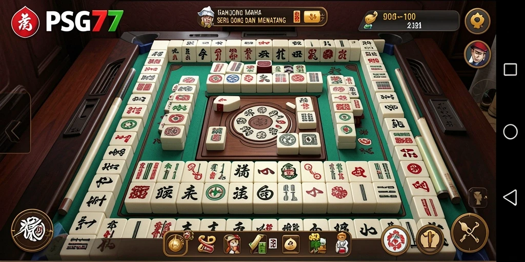 Screenshot gameplay PSG77 menampilkan papan Mahjong yang menarik dan menantang.