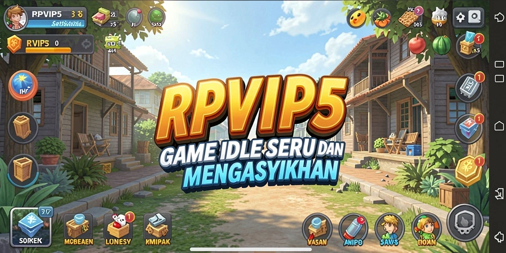 Screenshot gameplay RPVIP5 menampilkan aksi seru dalam mode Idle.