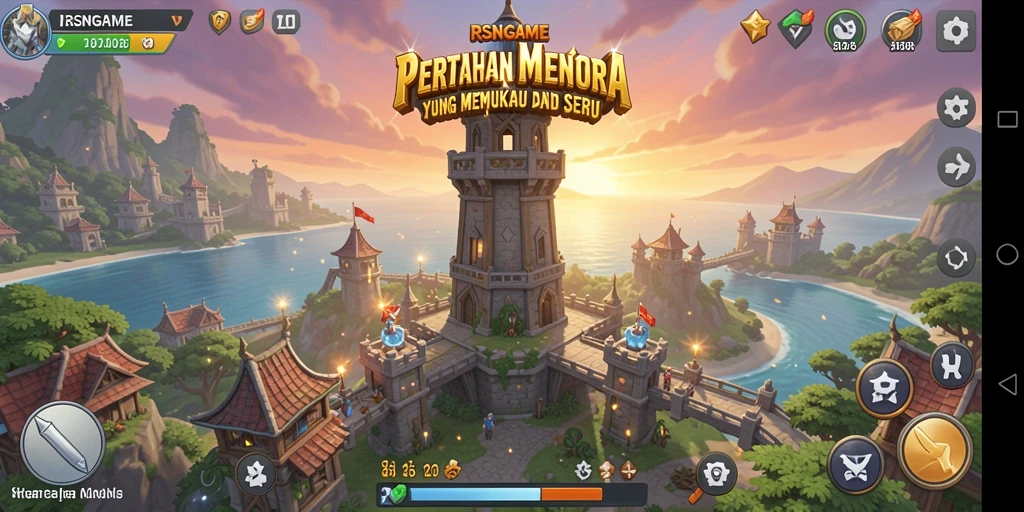 Tampilan menarik dari gameplay Tower Defense RSNGAME yang seru.