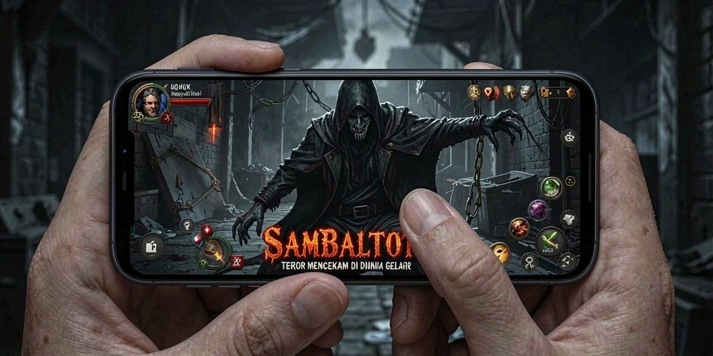 Tampilan gameplay mencekam dan atmosfer menyeramkan di SAMBALTOTO.