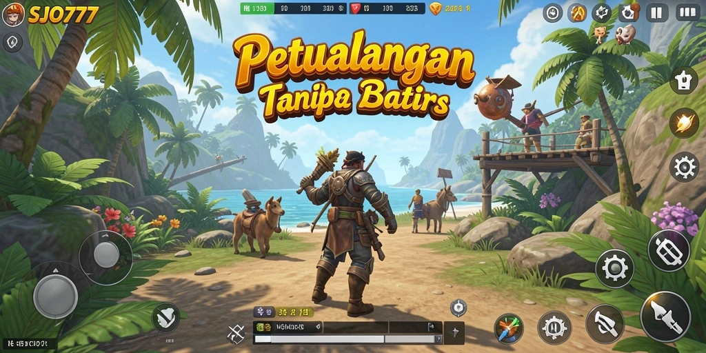 Tangkapan layar menunjukkan aksi menjelajahi dunia terbuka yang menakjubkan.