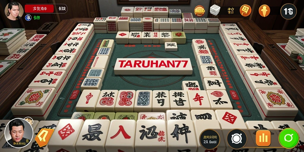 Screenshot TARUHAN77 menampilkan gameplay Mahjong yang mendebarkan.