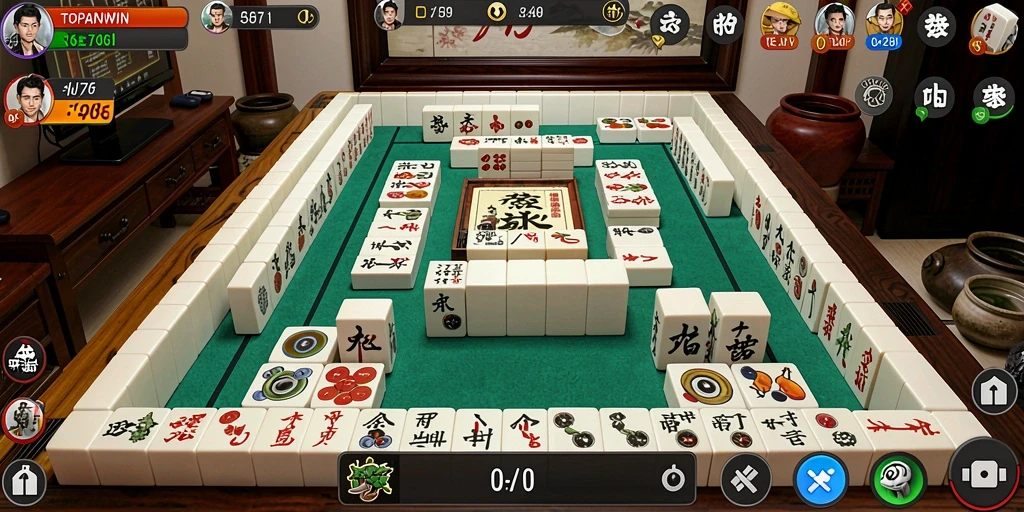 Tangkapan layar TOPANWIN menampilkan gameplay Mahjong yang mendebarkan.